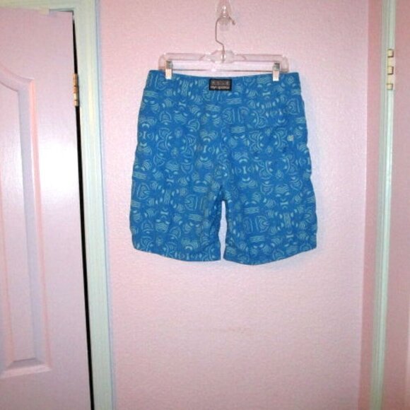 New REYN SPOONER Board Size 36 SHORTS Swim Trunks POCKETS Drawstring FLY Fish - Picture 9 of 12
